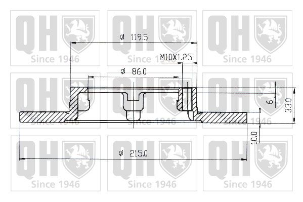 QUINTON HAZELL Тормозной диск BDC3740